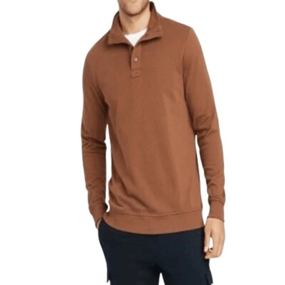 Goodfellow & Co Brown Collared Sweatshirt Recycled‎ Cotton Blend Size M